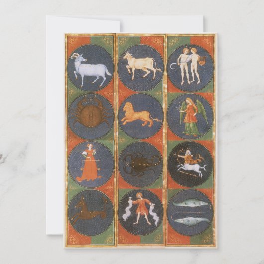  Celestial, Astrological Zodiac Chart, 1475 (Voorkant)