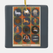  Celestial, Astrological Zodiac Chart, 1475 Keramisch Ornament (Voorkant)