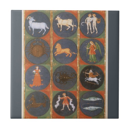  Celestial, Astrological Zodiac Chart, 1475 Tegeltje (Voorkant)