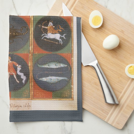 Celestial, Astrological Zodiac Chart, 1475 Theedoek (Quarter Fold)