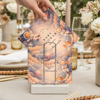 Celestial Astronaut Neutral Space Baby Shower Servet