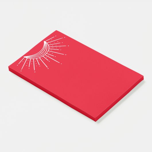 Celestial, Astronomisch. Crescent Sun Ray Post-it® Notes (Schuin)