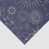 Celestial Astronomy Navy Pattern Tissuepapier (Detail)
