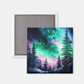 Celestial Aurora Borealis noordelijk licht Magneet (Voorkant / Achterkant)