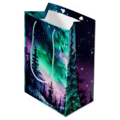 Celestial Aurora Borealis noordelijk licht Medium Cadeauzakje (Voorkant Gekanteld)