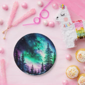 Celestial Aurora Borealis noordelijk licht Papieren Bordje (Feest)