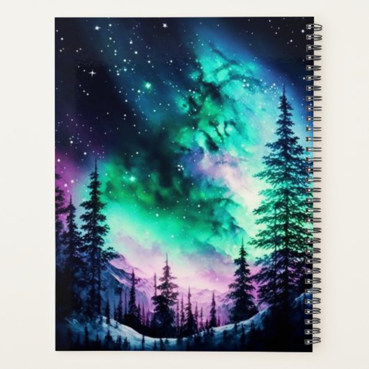 Celestial Aurora Borealis noordelijk licht Planner (Achterkant)