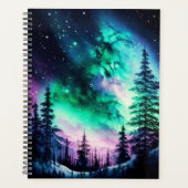 Celestial Aurora Borealis noordelijk licht Planner (Voorkant)