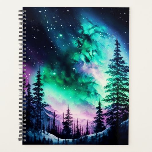 Celestial Aurora Borealis noordelijk licht Planner (Voorkant)
