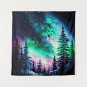 Celestial Aurora Borealis noordelijk licht Wandkleed (Voorkant)