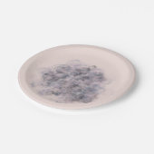 Celestial Baby shower Roze Waterverf Baby Meisje Papieren Bordje (Gekanteld)