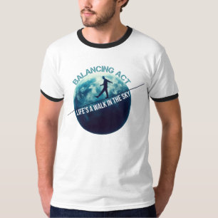 Celestial Balance: Life’s Skyward Journey T-shirt