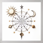 Celestial Balance Mandala Print (Voorkant)