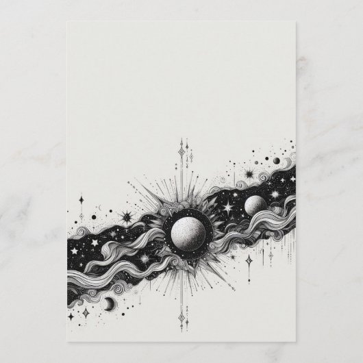 Celestial Band Bruiloft Menu (Achterkant)