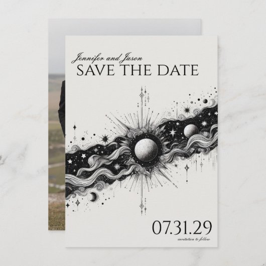Celestial Band Save The Date (Voorkant / Achterkant)