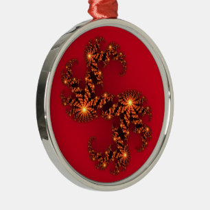 Celestial Beauty in levendige 3D kosmische kunst Metalen Ornament