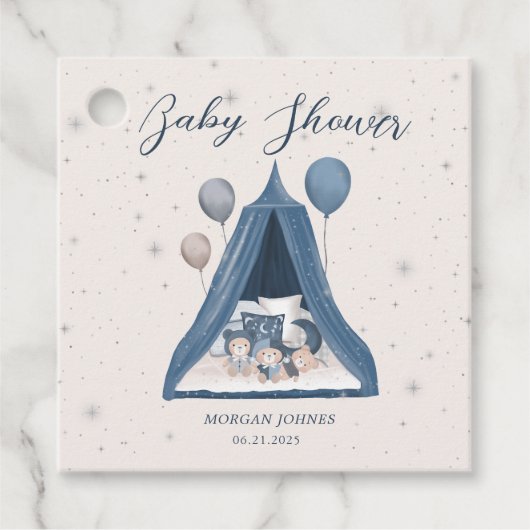 Celestial Beer Pastel Baby shower Bedankjes Labels (Voorkant)