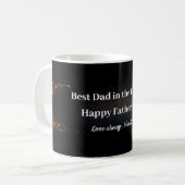 Celestial Best Dad Mug Black Gold Keepsake Gift (Devant gauche)