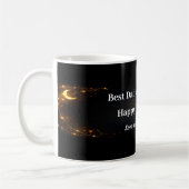 Celestial Best Dad Mug Black Gold Keepsake Gift (Gauche)