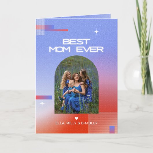 Celestial BESTE MOEDER OOIT Moederdag Foto Feestdagen Kaart (Voorkant)