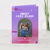 Celestial BESTE MOEDER OOIT Moederdag Foto Feestdagen Kaart (Voorkant)