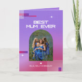 Celestial BESTE MUM OOIT Moederdag Foto Feestdagen Kaart (Voorkant)