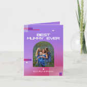 Celestial BESTE MUMMY OOIT Moederdag Foto Feestdagen Kaart (Voorkant)