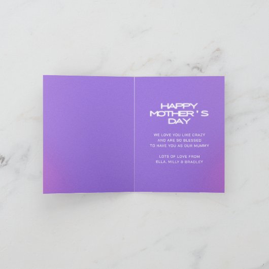 Celestial BESTE MUMMY OOIT Moederdag Foto Feestdagen Kaart (Binnen)