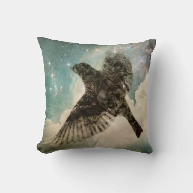 Celestial Bird Fantasy Kussen (Voorkant)