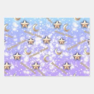 Celestial Birthday Gift Wrap | Sterrennacht papier Inpakpapier Vel