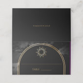 Celestial Black Arch Galaxy Place Card (Buitenkant ongevouwen)
