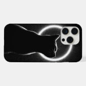 Celestial Black Cat Lunar Halo Phone Case (Verso Horizontal)