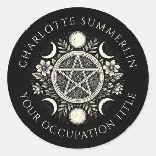 Celestial Black Ronde Sticker