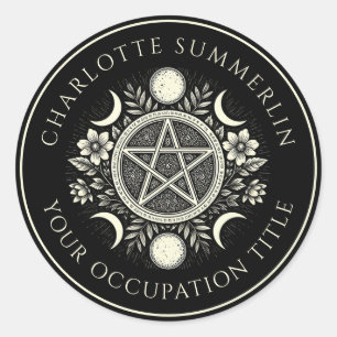 Celestial Black Ronde Sticker