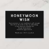 Celestial Black Wedding Honeymoon Wish Informatiekaartje (Voorkant)