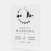 Celestial Black White Moon Wedding Welcome (Angle)