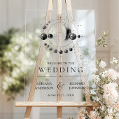 Celestial Black White Moon Wedding Welcome