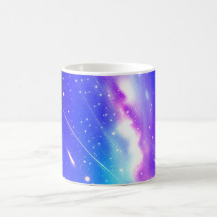 Celestial Blauw en Roze Galaxy Koffiemok