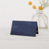 Celestial Blauw Gouden Halve Maan Fasen Bruiloft (Achterkant)