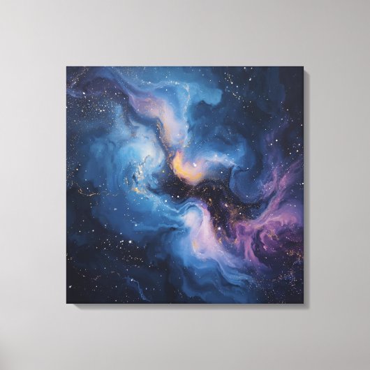Celestial Bloom: een nevel in beweging Canvas Afdruk (Voorkant)