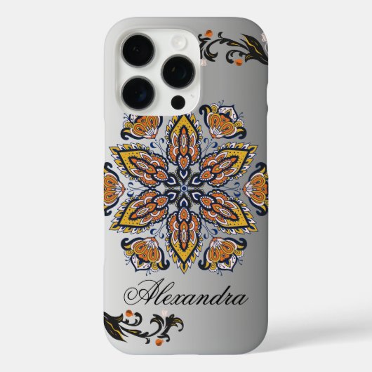Celestial Bloom - Zwart-wit Mandala Case-Mate iPhone Case (Achterkant)