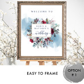 Celestial Blooms, Floral Wedding Welcome Sign. Poster