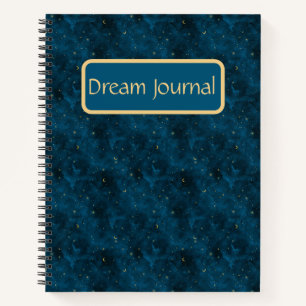 Celestial Blue and Gold Sterrennacht Dream Journal Notitieboek