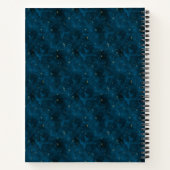 Celestial Blue and Gold Sterrennacht Dream Journal Notitieboek (Achterkant)