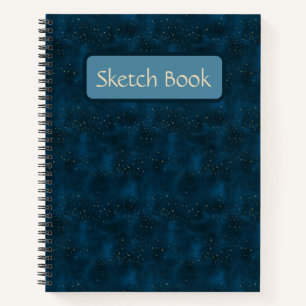 Celestial Blue and White Sterrennacht Schetsboek Notitieboek