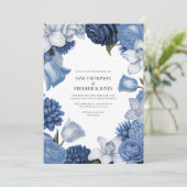 Celestial Blue, Frosted Indigo & Silver Pebble Kaart (Staand voorkant)