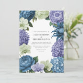 Celestial Blue, Frosted Indigo & Silver Pebble Kaart (Staand voorkant)