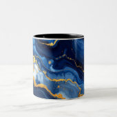 Celestial Blue & Gold Marble Luxury Mug (Centre)