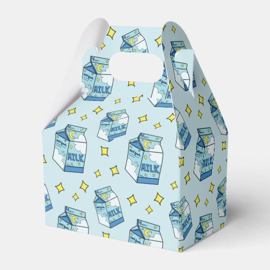 Celestial Blue Milk Pattern Bedankdoosjes (Achterkant)