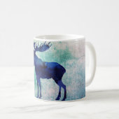 Celestial Blue Moose Silhouette Koffiemok (Voorkant rechts)